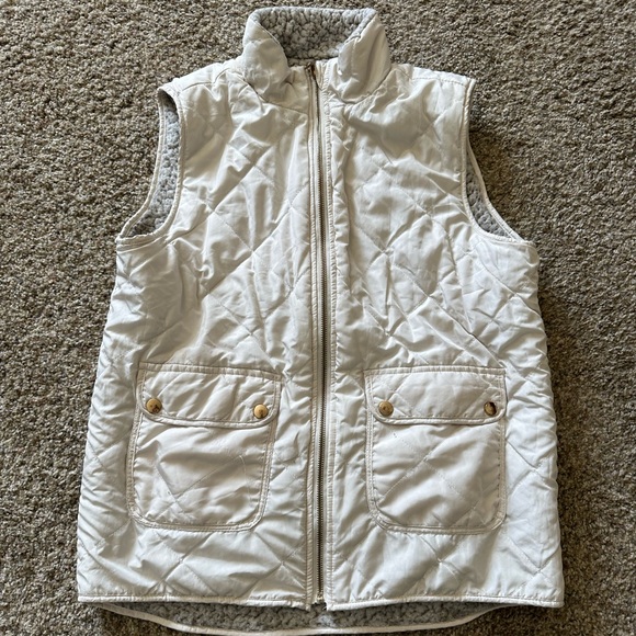 Women’s Reversible White Vest - Picture 1 of 4